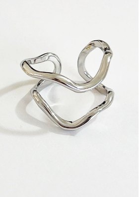 925 Sterling Silver Gold Plated Bow Ring for Women Adjustable Open Ring Minimalist Abstract Fashion Jewelry - Image 4
