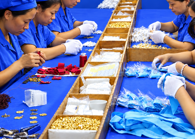 Jewelry sorting and packing process