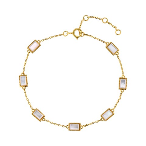 Mother of Pearl Station Bracelet - SLW-B03